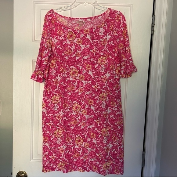 Lilly Pulitzer Somerset Resort Chum Cotton Dress with Ruffle Sleeves - Picture 2 of 4